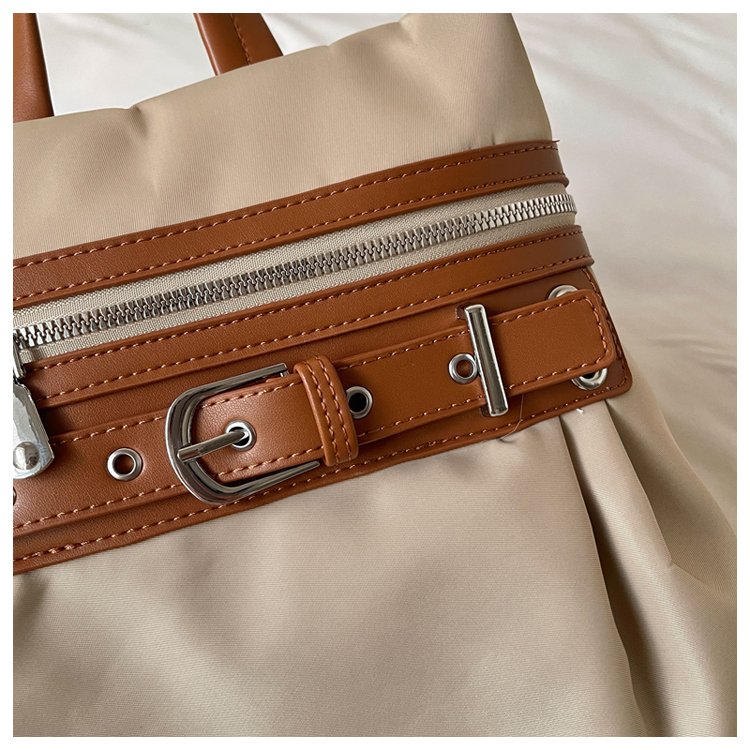 Unisex Casual Solid-Color Waterproof Fabric Backpack detail 18