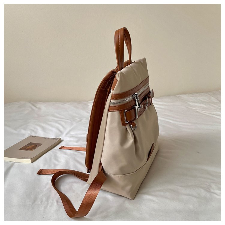 Unisex Casual Solid-Color Waterproof Fabric Backpack detail 20