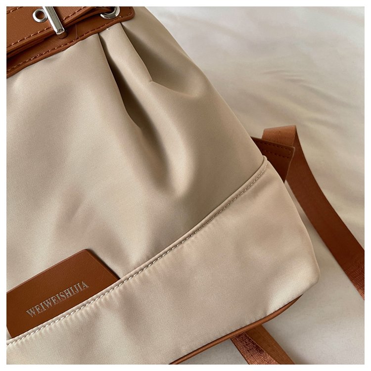 Unisex Casual Solid-Color Waterproof Fabric Backpack detail 22