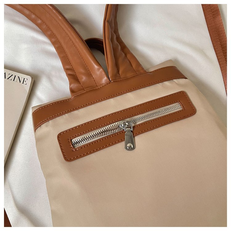 Unisex Casual Solid-Color Waterproof Fabric Backpack detail 26