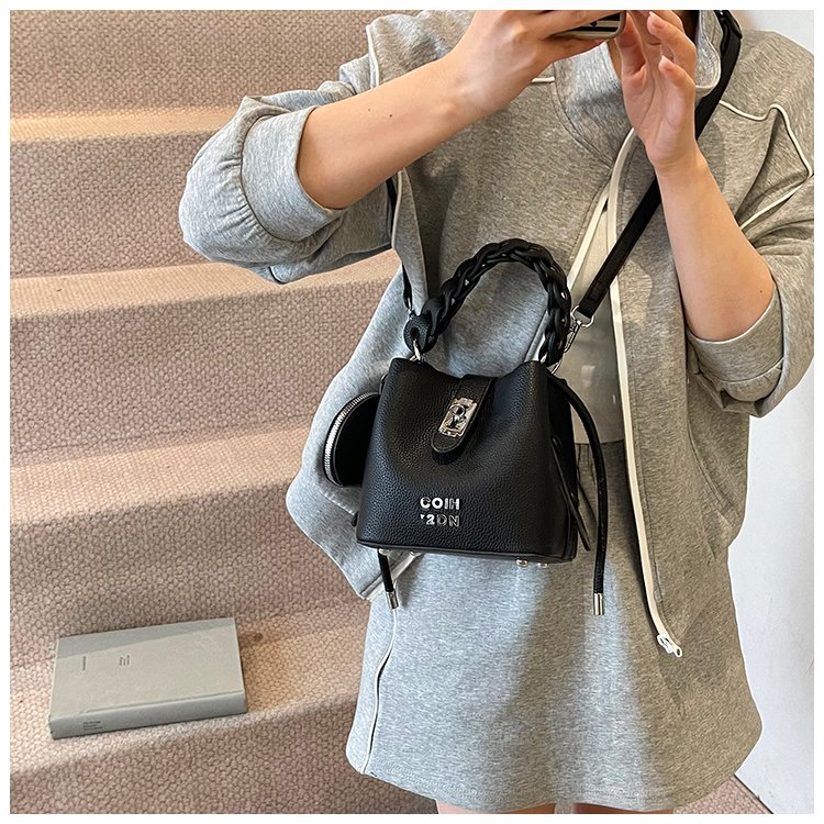 Women's PU Leather Chain Handle Bucket Bag detail 19
