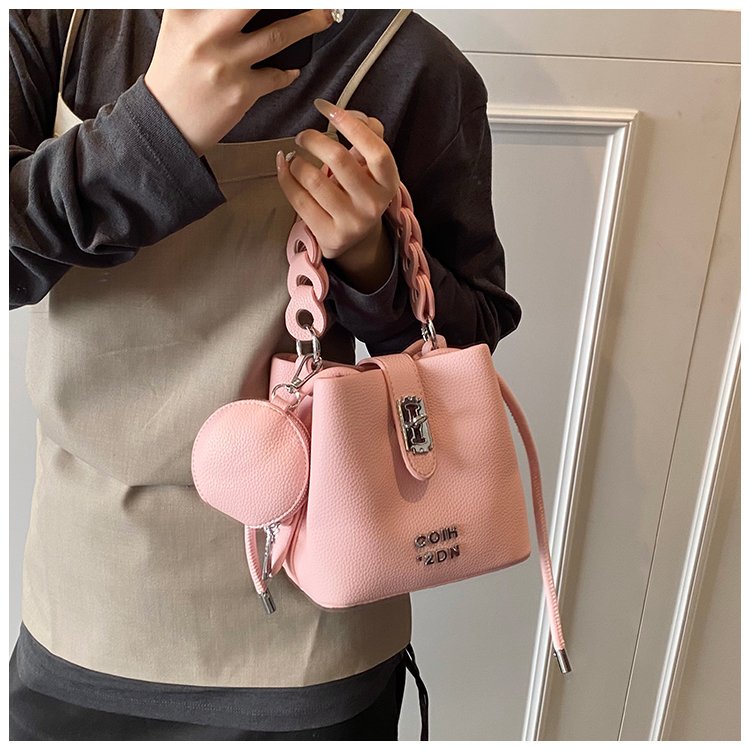 Women's PU Leather Chain Handle Bucket Bag detail 35