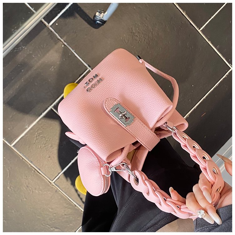Women's PU Leather Chain Handle Bucket Bag detail 38