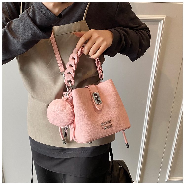 Women's PU Leather Chain Handle Bucket Bag detail 40