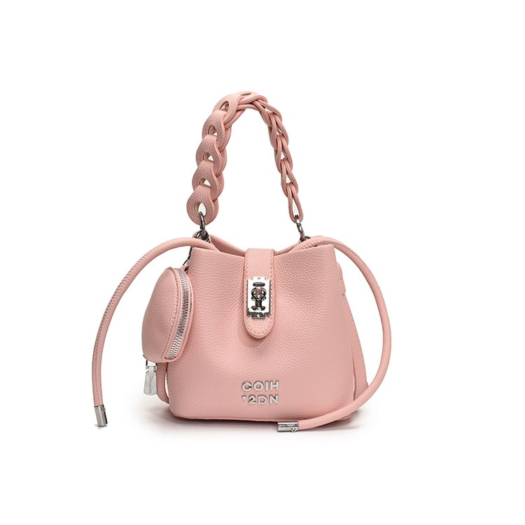 Women's PU Leather Chain Handle Bucket Bag view 1