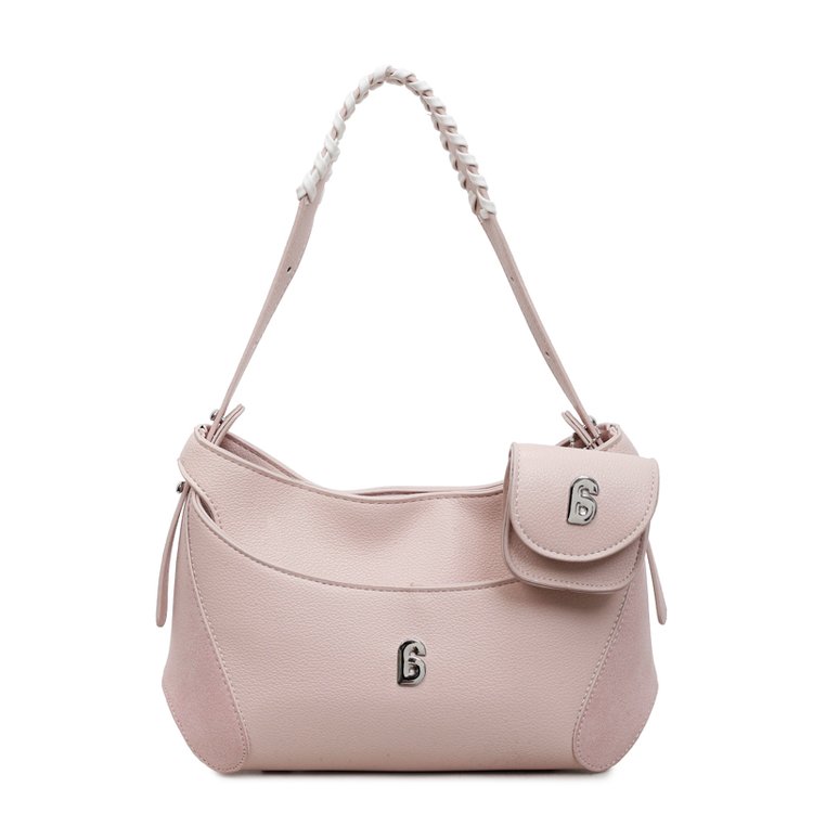 Women's PU Leather Chain Handle Crescent Shoulder Bag view 5