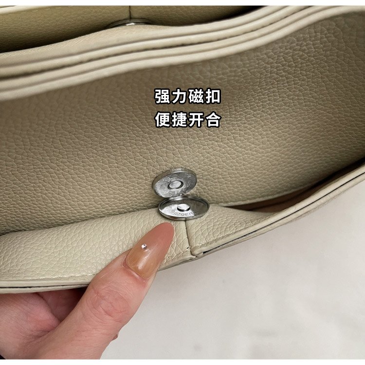 Women's PU Leather Chain Handle Crescent Shoulder Bag detail 5