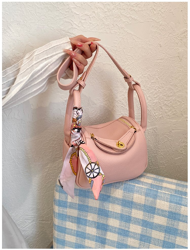 Women's PU Leather Chain Trim Mini Bucket Bag detail 27
