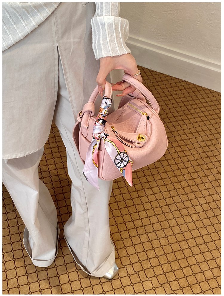 Women's PU Leather Chain Trim Mini Bucket Bag detail 30