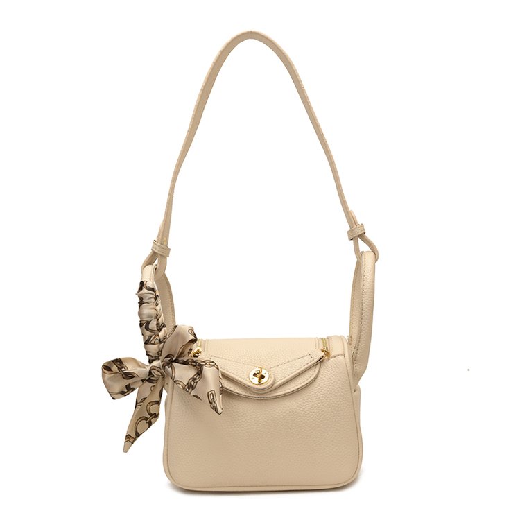 Women's PU Leather Chain Trim Mini Bucket Bag view 3