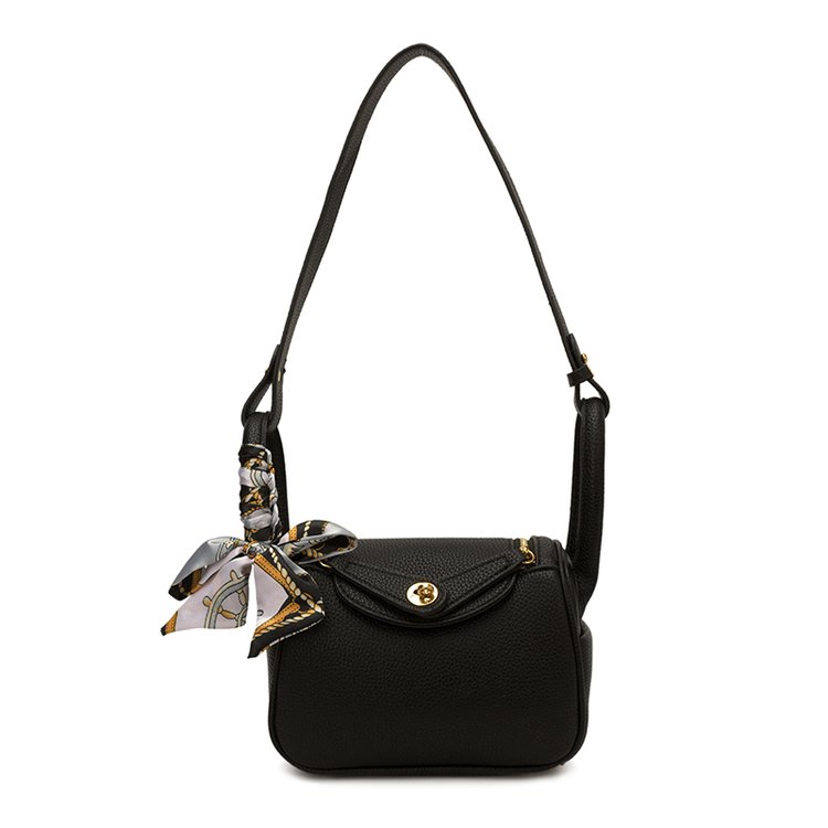 Women's PU Leather Chain Trim Mini Bucket Bag view 4
