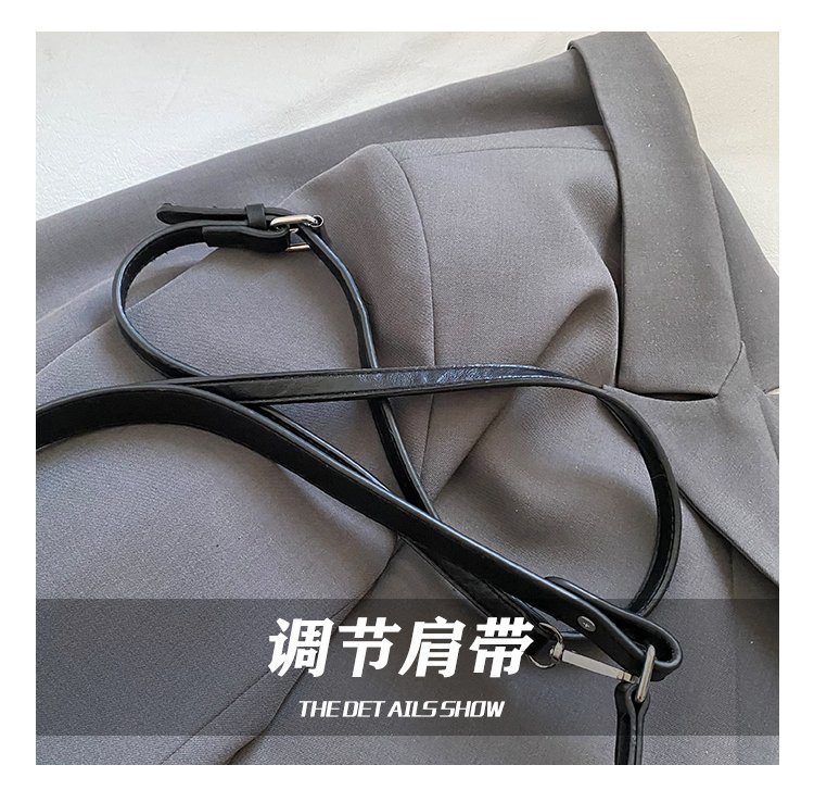 Women's PU Leather Chain Trim Shoulder Bag detail 13