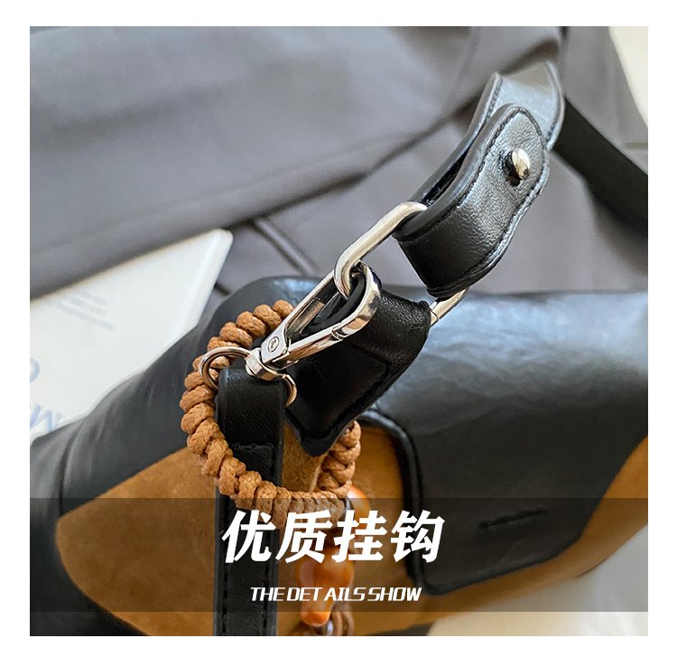 Women's PU Leather Chain Trim Shoulder Bag detail 14