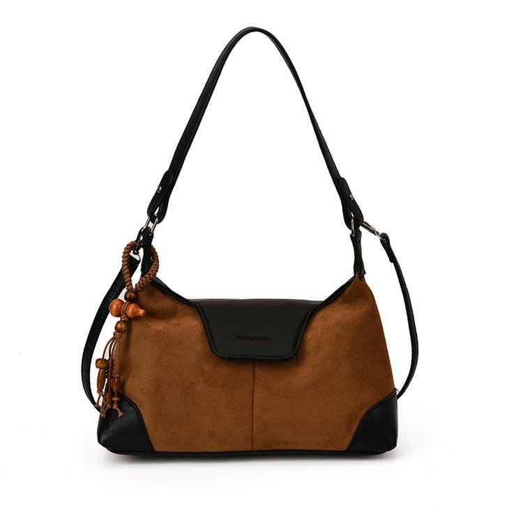 Women's PU Leather Chain Trim Shoulder Bag view 3