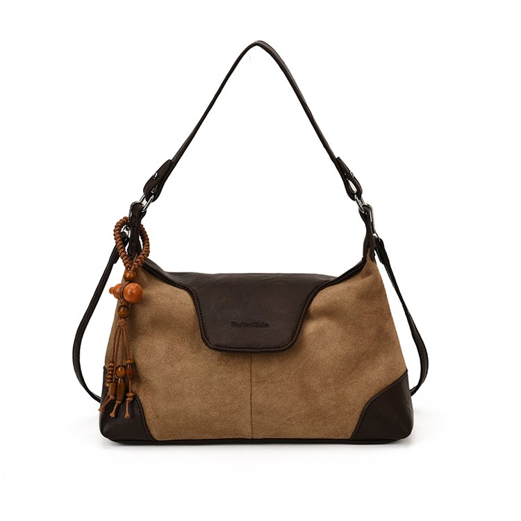Women's PU Leather Chain Trim Shoulder Bag view 7