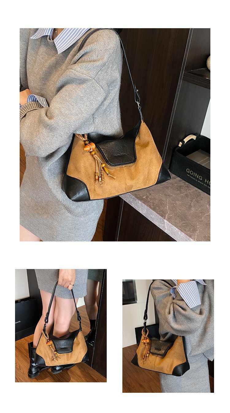 Women's PU Leather Chain Trim Shoulder Bag detail 5