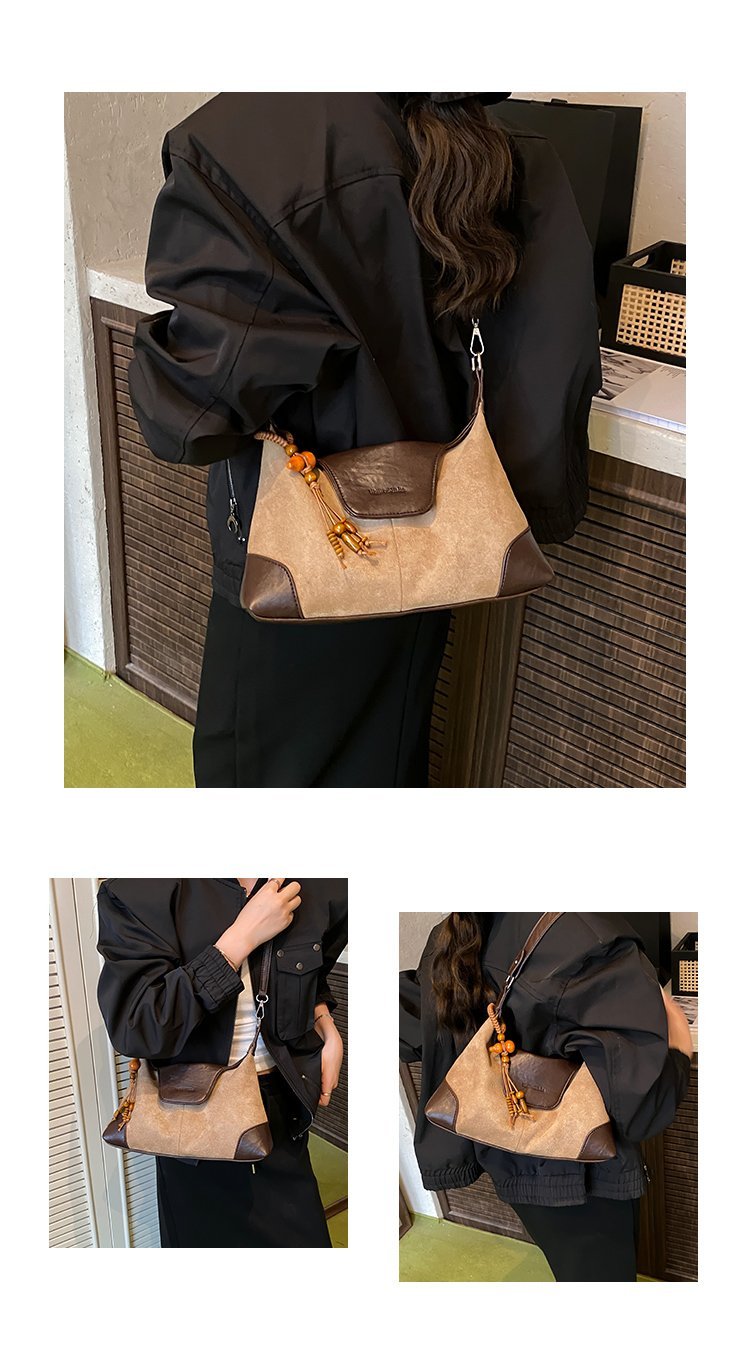 Women's PU Leather Chain Trim Shoulder Bag detail 8