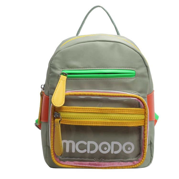 Women's Nylon Contrast Zip Pocket Backpack view 4