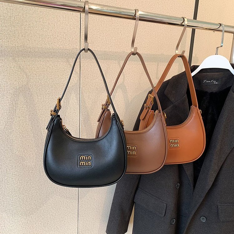 Women's PU Leather Crescent Shoulder Bag view 2