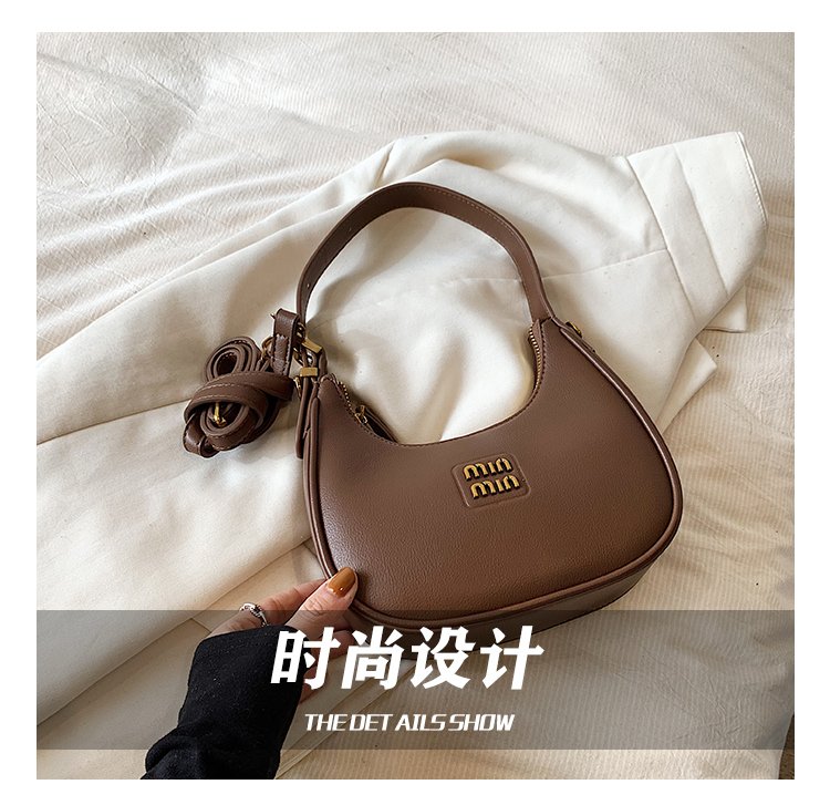 Women's PU Leather Crescent Shoulder Bag detail 10
