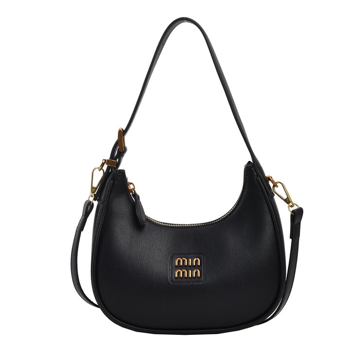 Women's PU Leather Crescent Shoulder Bag view 3
