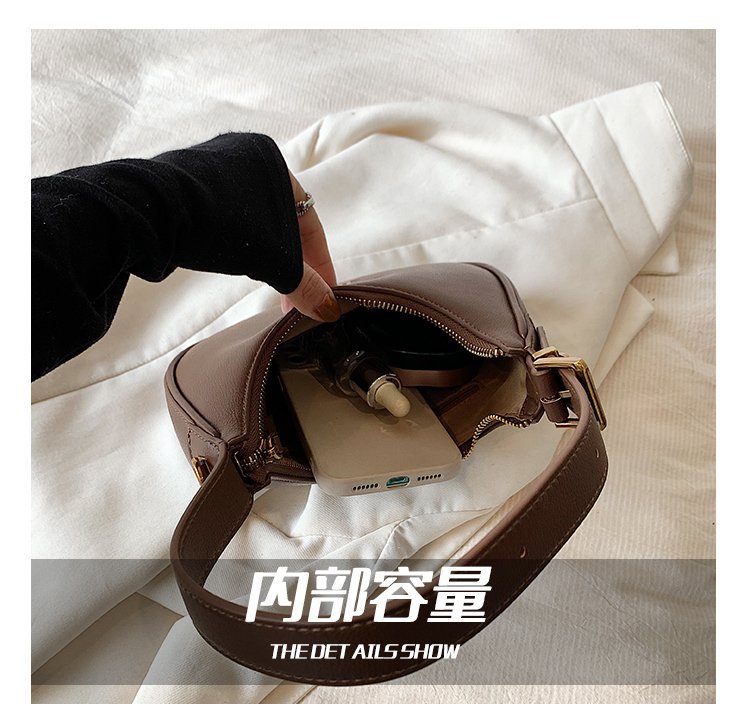 Women's PU Leather Crescent Shoulder Bag detail 7