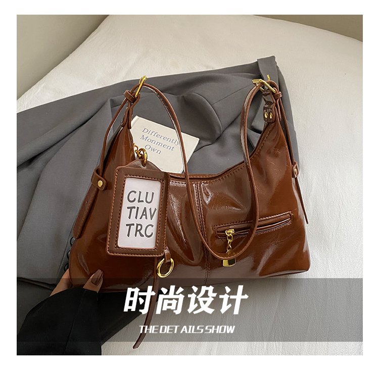 Women's PU Leather Curved Shoulder Bag detail 11