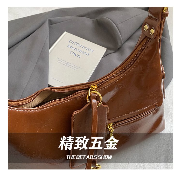 Women's PU Leather Curved Shoulder Bag detail 12