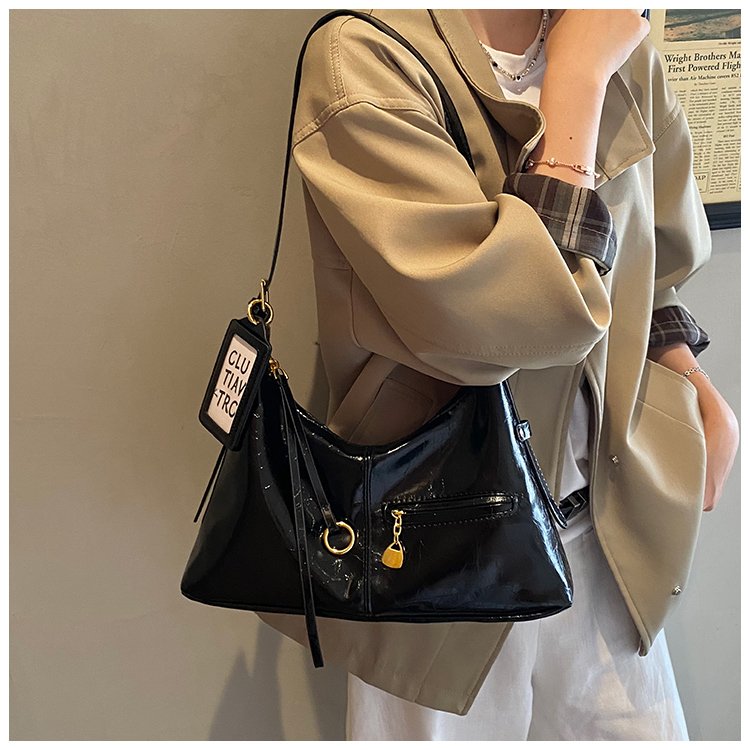 Women's PU Leather Curved Shoulder Bag detail 22