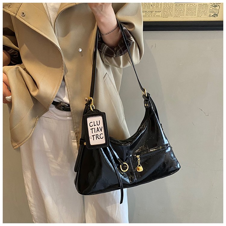 Women's PU Leather Curved Shoulder Bag detail 23