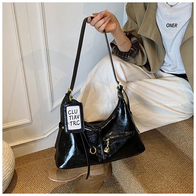 Women's PU Leather Curved Shoulder Bag detail 26