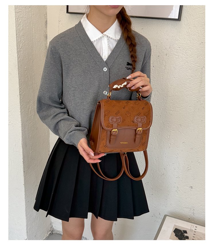 Women's Cute Cartoon Print Waterproof PU Leather Backpack detail 17