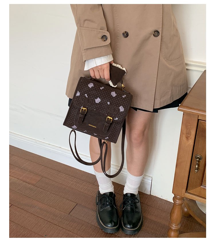 Women's Cute Cartoon Print Waterproof PU Leather Backpack detail 24