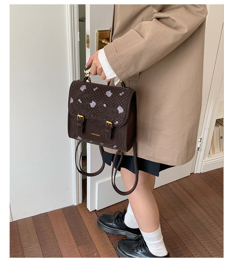 Women's Cute Cartoon Print Waterproof PU Leather Backpack detail 27