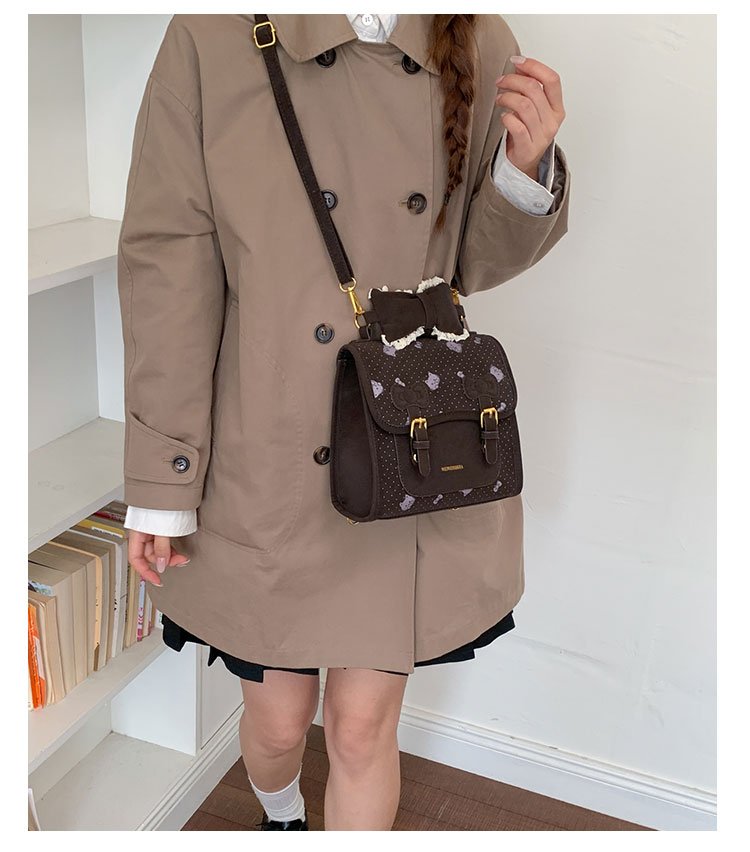 Women's Cute Cartoon Print Waterproof PU Leather Backpack detail 34