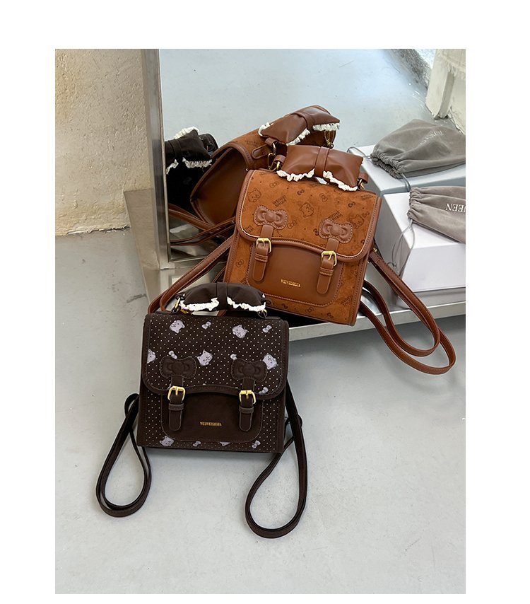 Women's Cute Cartoon Print Waterproof PU Leather Backpack detail 35