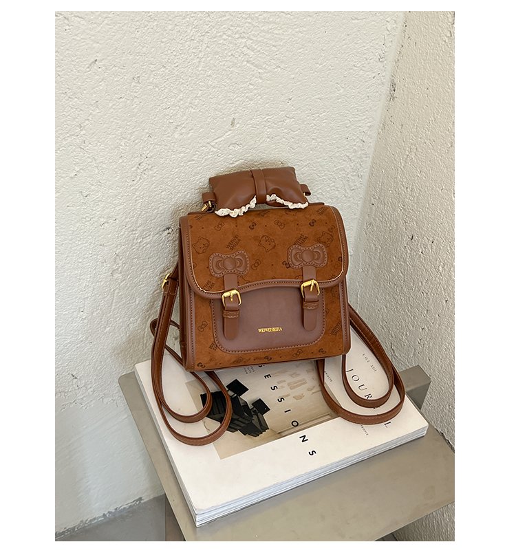 Women's Cute Cartoon Print Waterproof PU Leather Backpack detail 37