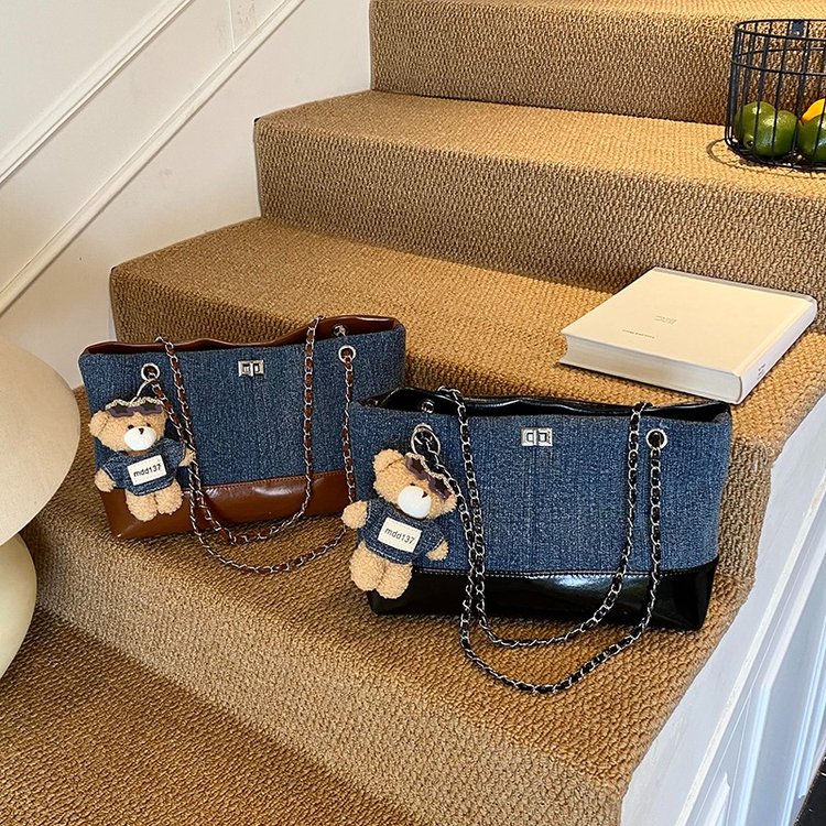 Women's Denim & PU Denim Look Bucket Bag view 2