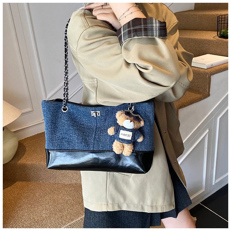 Women's Denim & PU Denim Look Bucket Bag detail 27