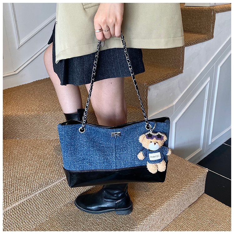 Women's Denim & PU Denim Look Bucket Bag detail 31
