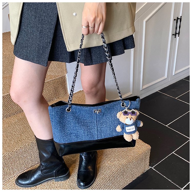 Women's Denim & PU Denim Look Bucket Bag detail 33