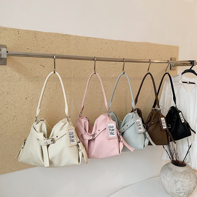 Women's PU Leather Drawstring Mini Bucket Bag view 2
