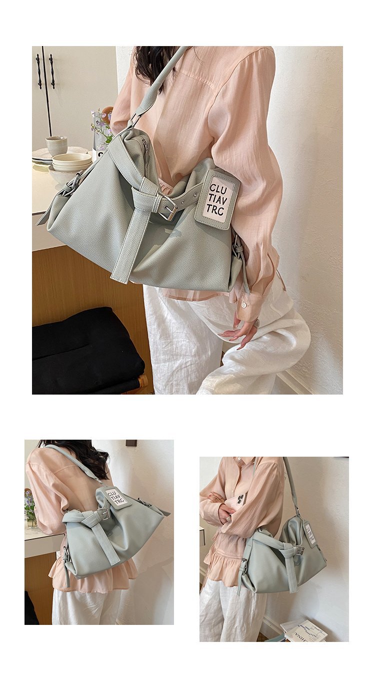 Women's PU Leather Drawstring Mini Bucket Bag detail 9