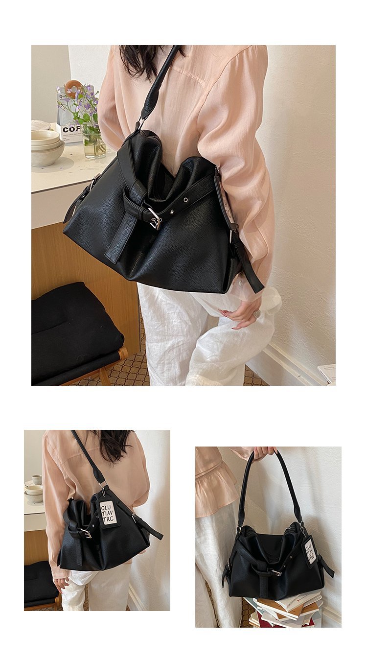 Women's PU Leather Drawstring Mini Bucket Bag detail 10