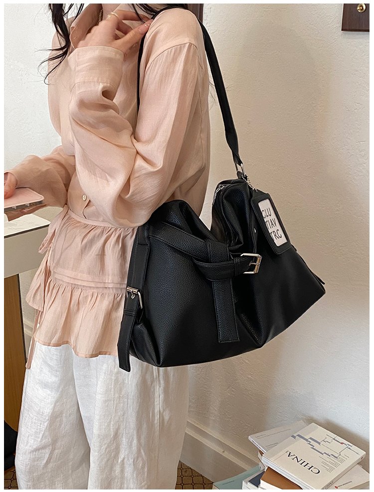 Women's PU Leather Drawstring Mini Bucket Bag detail 16