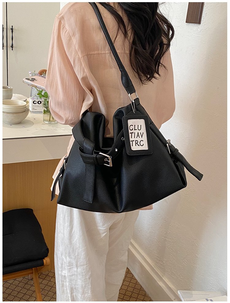 Women's PU Leather Drawstring Mini Bucket Bag detail 18