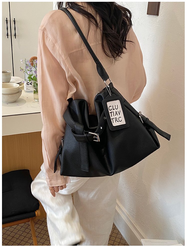 Women's PU Leather Drawstring Mini Bucket Bag detail 20