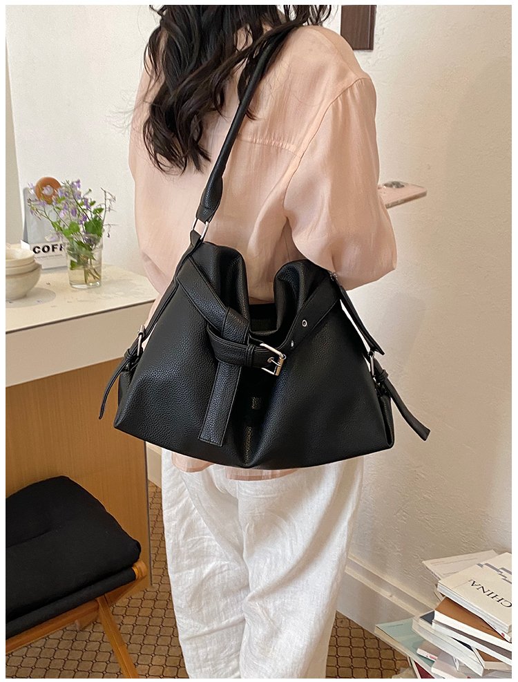 Women's PU Leather Drawstring Mini Bucket Bag detail 23