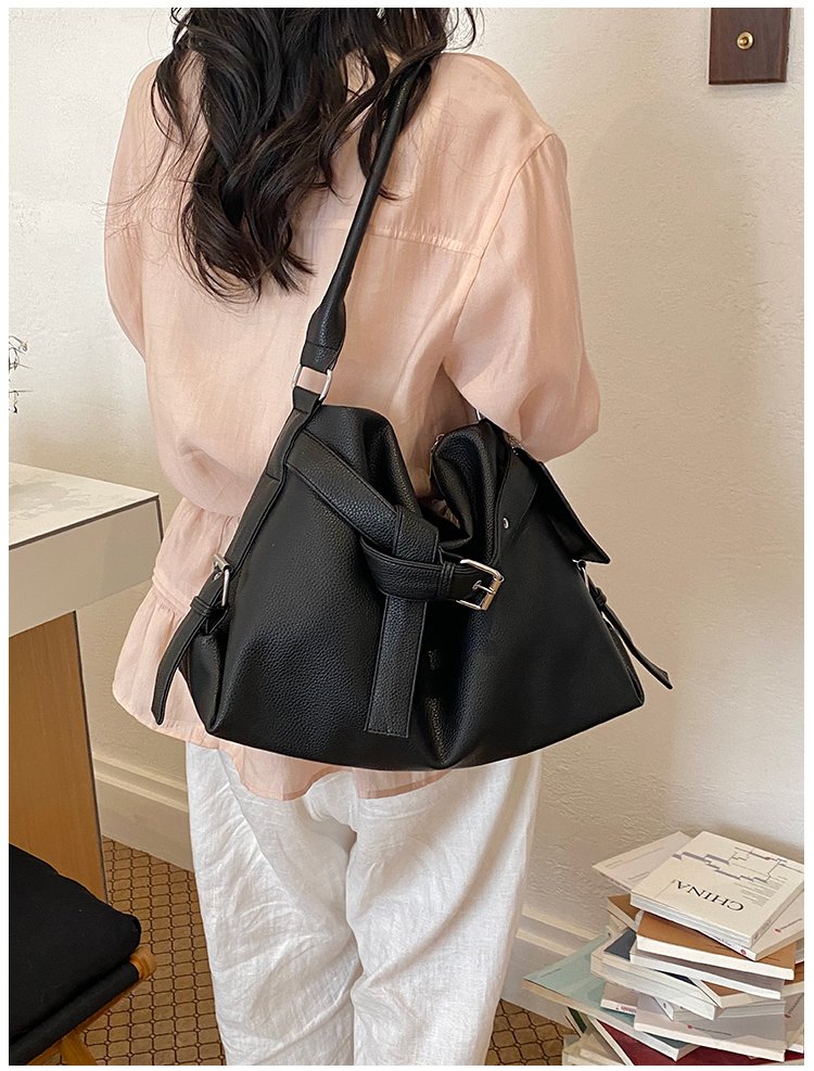Women's PU Leather Drawstring Mini Bucket Bag detail 24