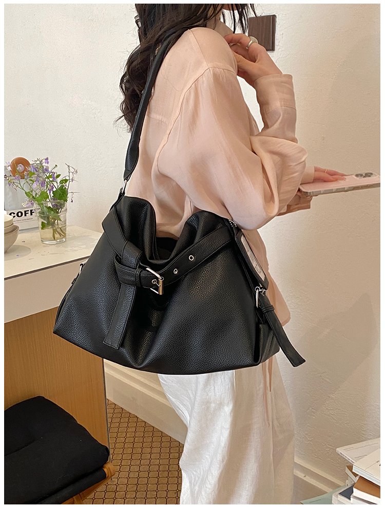 Women's PU Leather Drawstring Mini Bucket Bag detail 25